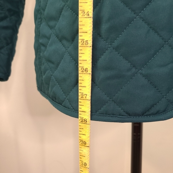 Chico's Jacket Woman XS-SM Green Quilted Snap Button Front Collared Light Fall - Picture 11 of 11